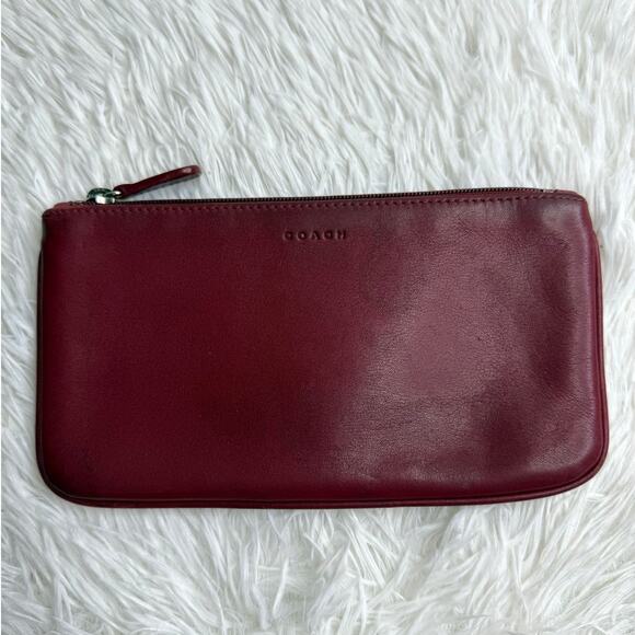 Vintage COACH y2k Red Slim Money Make up Cosmetic Case - Picture 1 of 14
